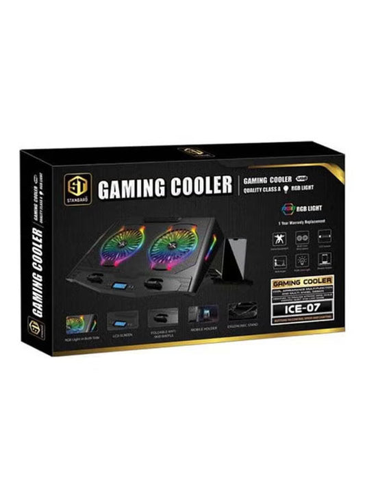 ST-Standard ICE-07 RGB Gaming Laptop Cooling Pad with Mobile Holder