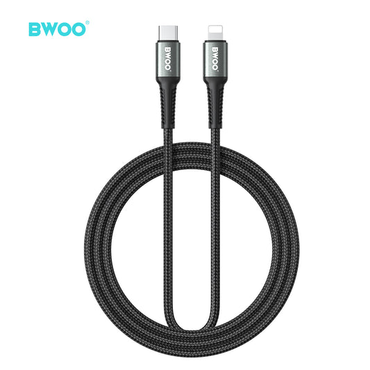 BWOO USB-C to Lightning Fast Charging Cable PD 27W Nylon 3M X288CL
