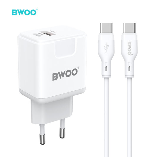 BWOO  Kit Charger + Type-C to Type-C 20W EU CDA157C-C CDA 157CC