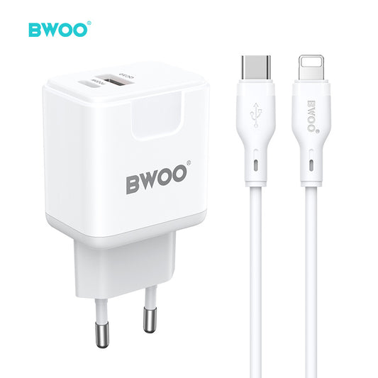 BWOO Kit Charger + Type-C to Type-L 20W EU CDA157C-L	CDA 157CL