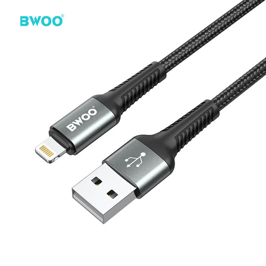 BWOO USB-A to Lightning Charging Data Cable 3A 1MX288L / 2MX288L / 3MX288L