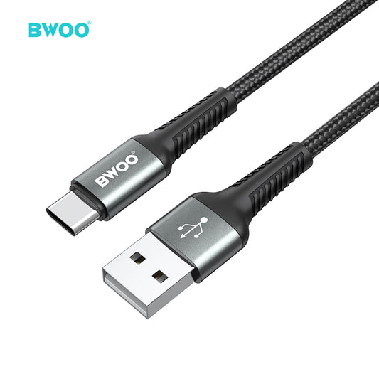BWOO USB A to USB-C Fast Charging Cable PD 60W Nylon 1MX288C / 2MX288C / 3MX288C