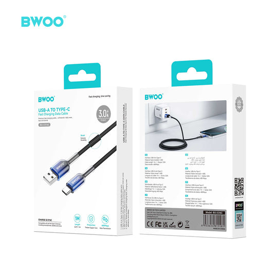 BWOO  USB-A to USB-C Charging Cable 3A 1M  BO-X316C