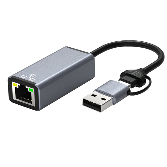 USB to Ethernet adapter on a white background