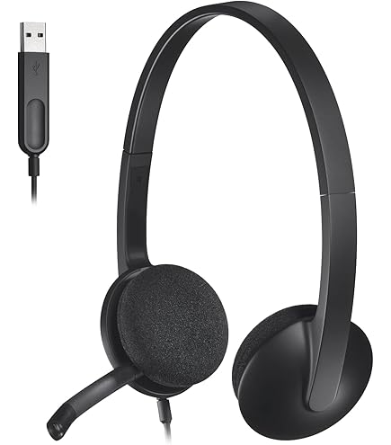 Logitech H111 Stereo Headset for Live Chat and Music, Black/Silver, Wired, On-Ear