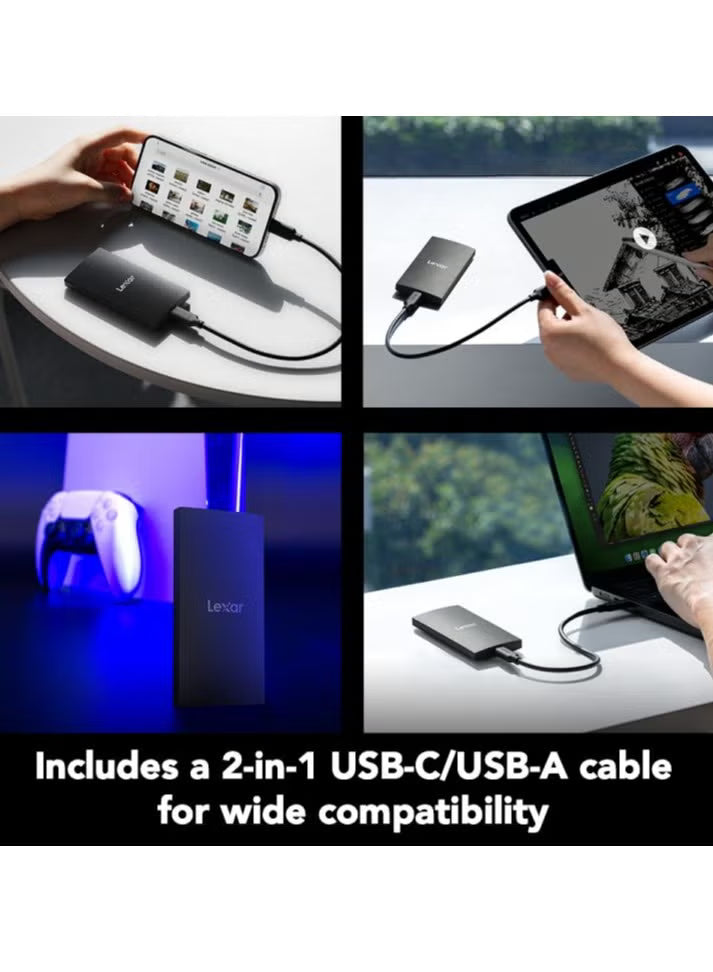 Lexar SL300 1 TB Portable Solid State Drive - External