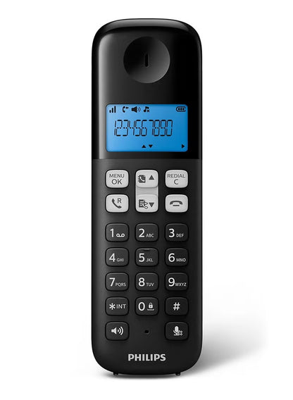 Philips D1611B 63 Cordless Telephone - Black