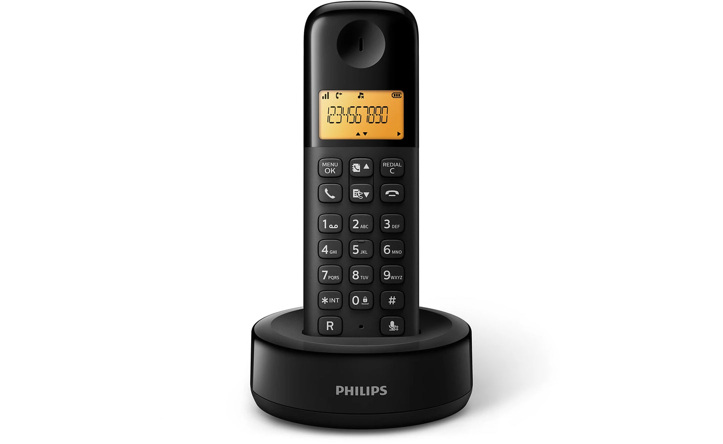 Philips D1601B 63 Cordless Telephone - Black